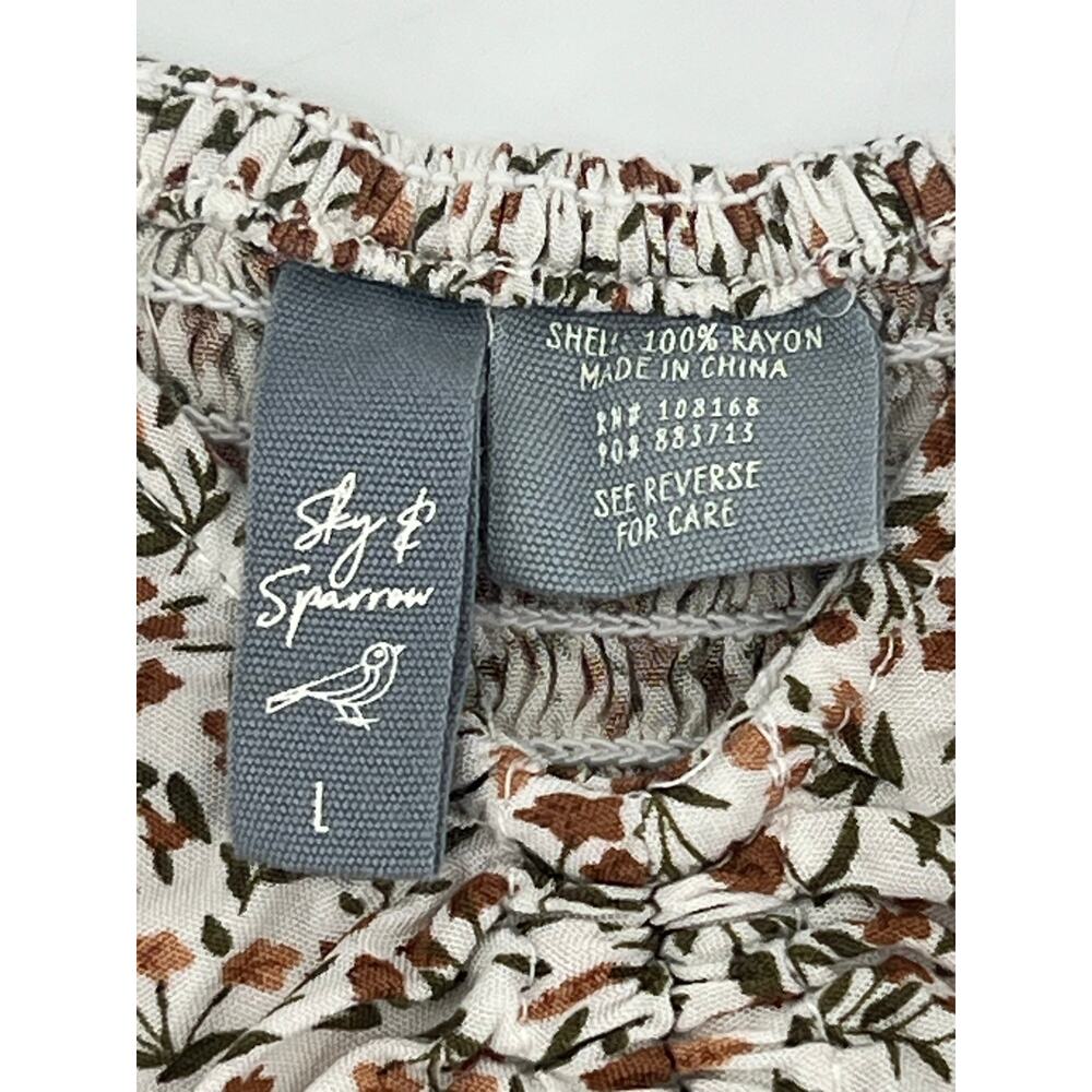 Sky & Sparrow Floral Cottagecore Cropped Cami Large - Picture 6 of 8